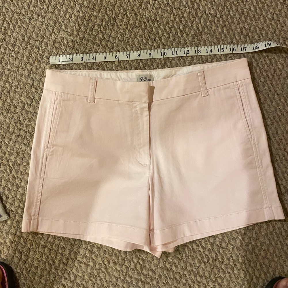 J. Crew Pale Pink Chino Shorts 3” inseam Size 12